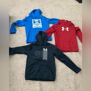 Bundle of Kids' Hoodie Trio - Blue, Red, Black